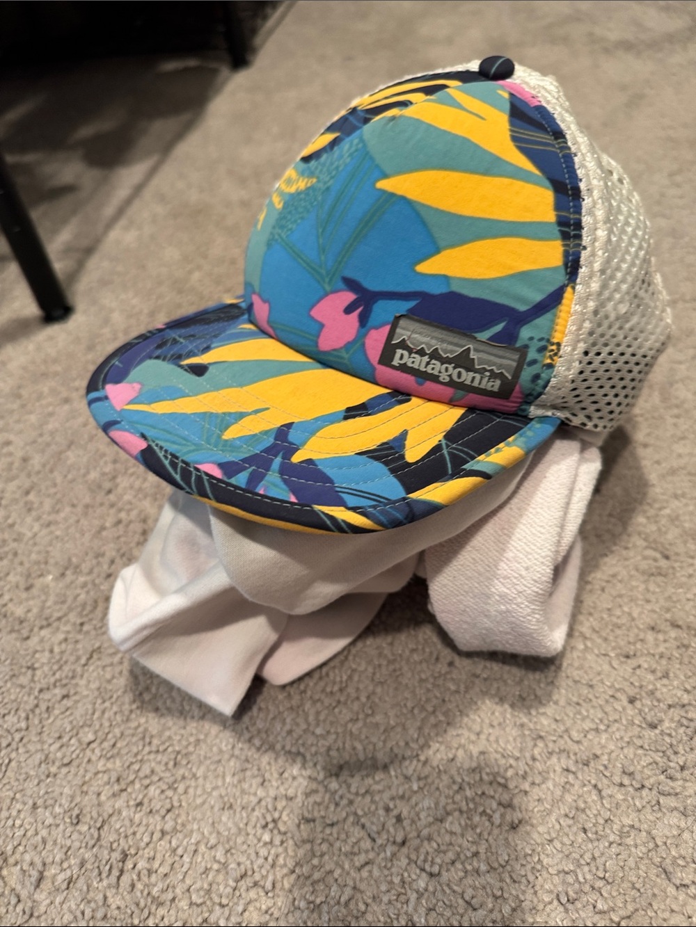 Patagonia Hat in Blue, Yellow, Pink